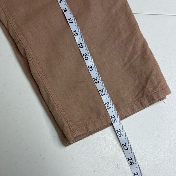 AG Adriano Goldschmied‎ The Noten Carpenter Pants Women’s 28R Mauve Linen Casual - Picture 12 of 12